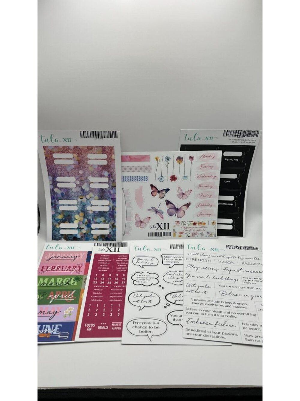 Tula XII Decorative Planner Sticker Set - Monthly Inspirational & Functional Des